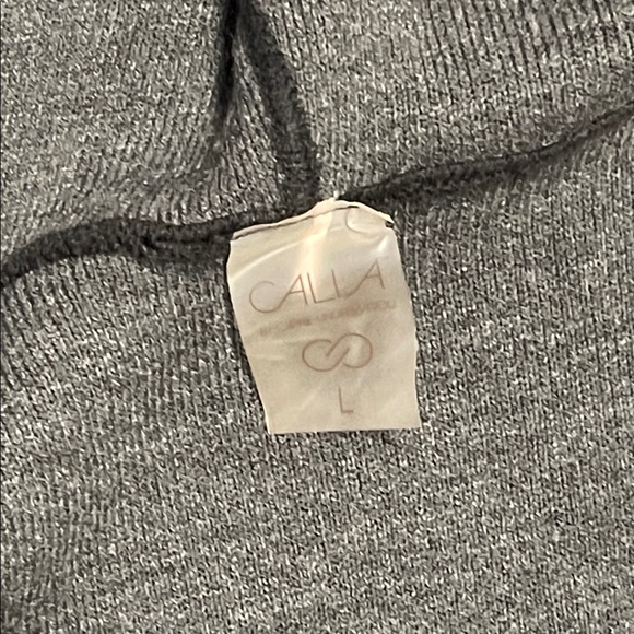 CALIA black/grey open knit long cardigan size large - Picture 6 of 8